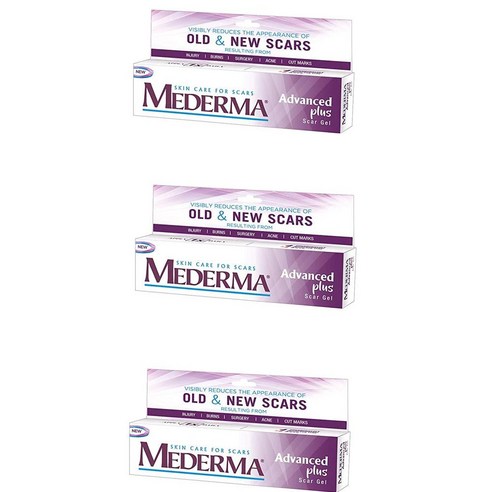 Mederma 메더마 어드밴스드 플러스 스카 페이스 젤 10g 3팩, 3개