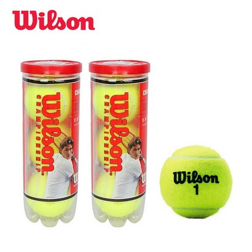 윌슨 Tennis Ball 공 챔피언쉽 하드코어 6구 1세트 WRT100101, 2통