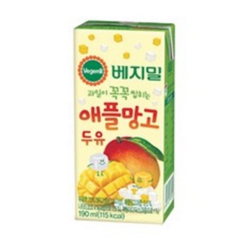 상품상세설명참조 원하프애플망고두유 190mlx16팩베지밀, 190ml, 16개