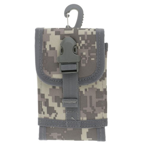 스포츠 팩 가방 휴대 전화 가방 파우치 지갑 홀스터 벨트 클립, ACU, 15x10 cm, 나일론