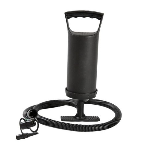수영 링 튜브 풍선 용 호스 대용량 휴대용 공기 펌프, 검은색, PC