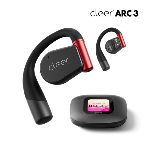 클리어 아크3 돌비 애트모스 오픈형 블루투스 이어폰 Cleer Arc3 aptX LDAC, 스포츠 블랙 레드