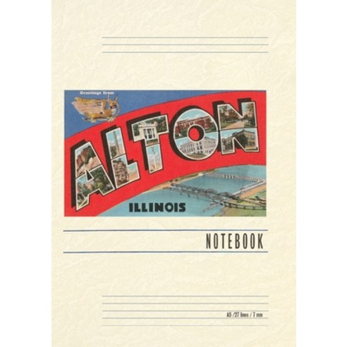 (영문도서) Vintage Lined Notebook Greetings from Alton Illinois Paperback, Found Image Press, English, 9798385414673