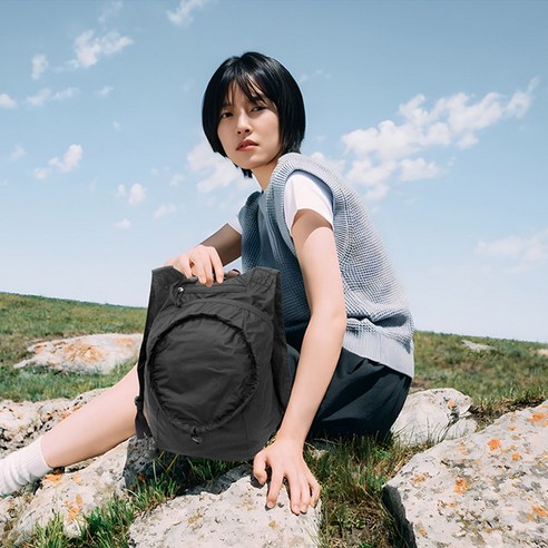 로커스 초경량 나일론 방수 간편 등산가방, 황토