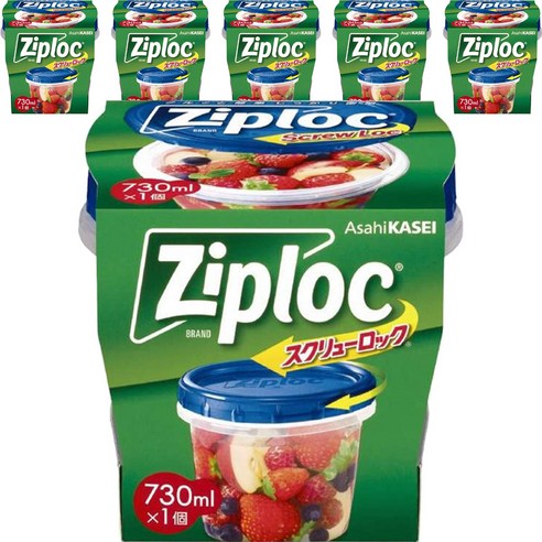 지퍼락 스크류락 냉장고정리용기 730ml, 6개, 1개입