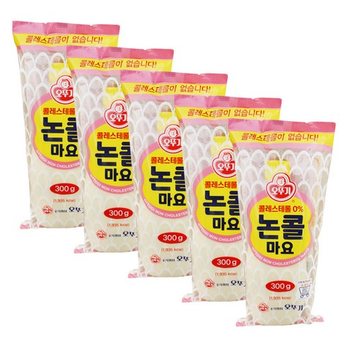 오뚜기 논콜 마요, 5개, 300g 오뚜기 논콜 마요, 5개, 300g