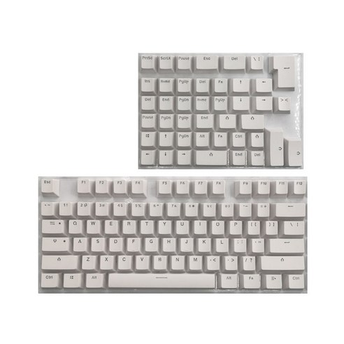 PBT Keycaps 키 캡 미니 기계식 키보드 그리스 방지 DIY 사용자 정의 키 세트 MX, 35x15x2cm., PBT., 하얀