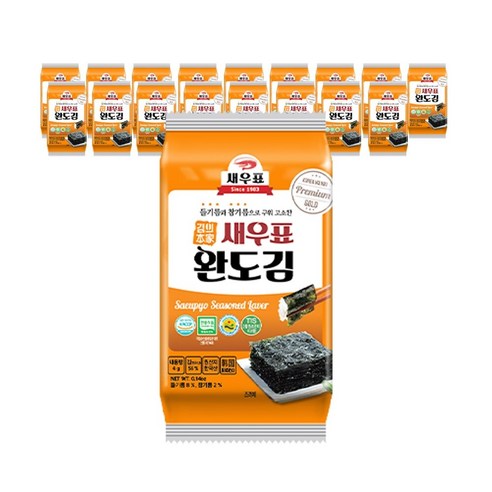 새우표 완도 프리미엄 도시락김, 4g, 18개