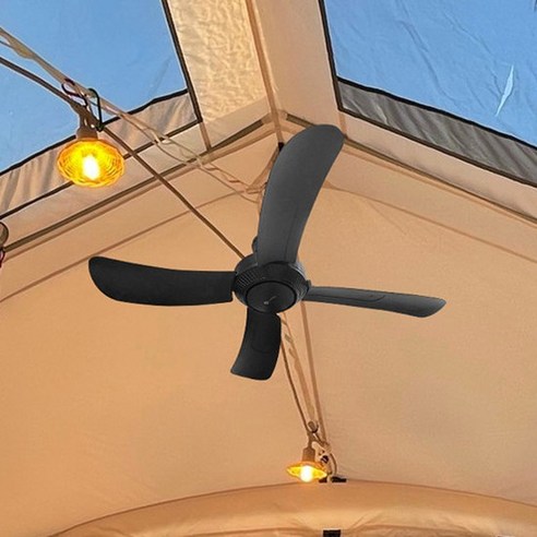 타프팬 실링팬 천장 천장형 선풍기 S-FAN50, S-FAN50 블랙(12V)캠핑_숏
