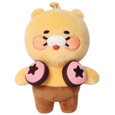 카카오프렌즈 춘식이 인형 키링 캐릭터 귀여운 키홀더 13cm 열쇠고리 가방고리 키링, 레츠헤드폰