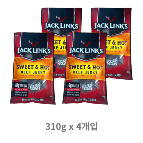 잭링크스 비프 져키 스위트 앤 핫 육포, 310g, 1개