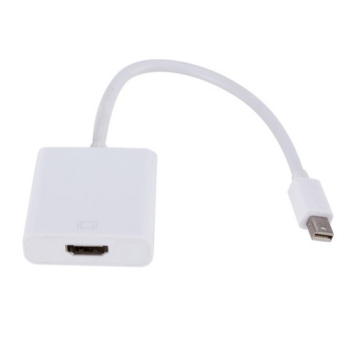 Retemporel Mini Dp-HDMI 호환 어댑터 케이블 Displayport(Thunderbolt 2.0)-Macbook Pro용 HDMI, 1개, 하얀색