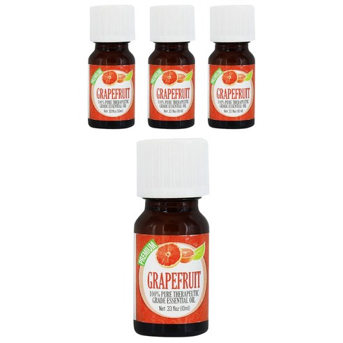 힐링솔루션 테라퓨틱 그레이드 에센셜 오일, 10ml, Grapefruit, 4개