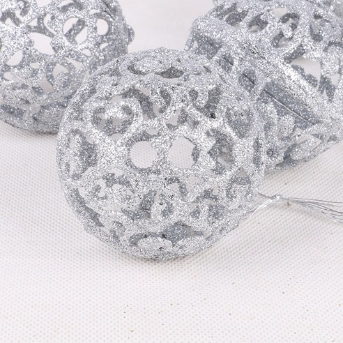 OEM 6cm 크리스마스 트리 볼 값싼 물건 매달려 홈 파티 장식, Silver