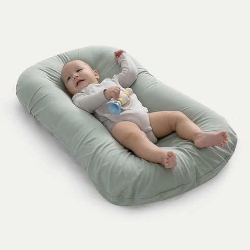 아기 침대 신생아 유아 튼튼한 범퍼 가드 베이비 Baby Lounger Infant Floor Seat 소녀 용 휴대용 둥지 Organic Cotton Co 슬리퍼 필수, [04] green