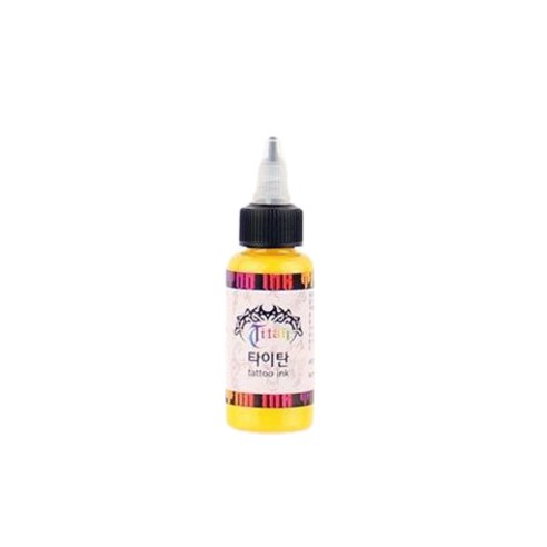 하나뷰티 타투색소 타이탄 문신용 잉크 TITAN TATTOO INK, 1개, 옐로우 - 0.5