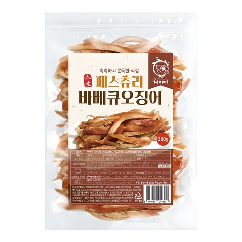 해야미 바베큐 오징어, 300g, 1개