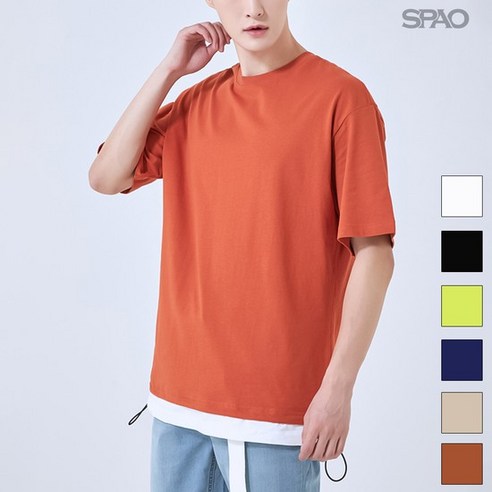 [최초가 25 900원] 스트링 스토퍼 반팔 티셔츠_SPRPA25C27-T