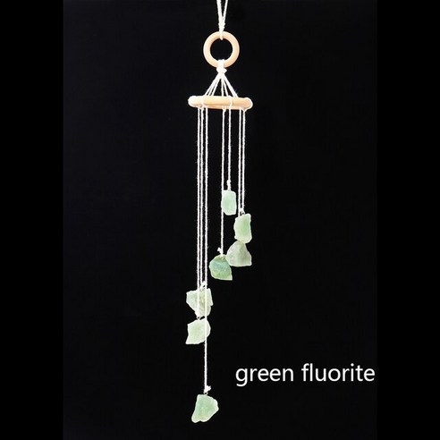 FREELIFE 장식 현관종 도어벨 풍경종 인테리어 소품 매단 장식물 크리스탈 윈드 차임 VF-825, Green fluorite-766