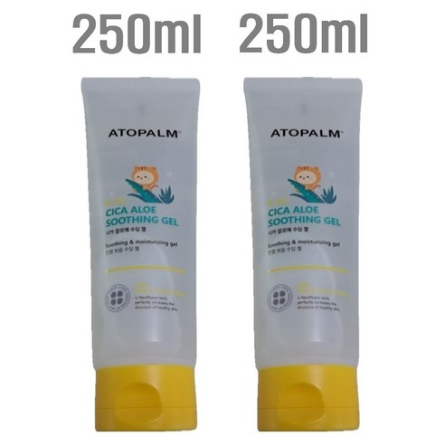 아토팜 키즈 시카 알로에 수딩젤, 250ml, 2개