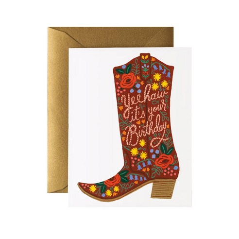 라이플페이퍼 Birthday Boot Card 생일 카드, 단품