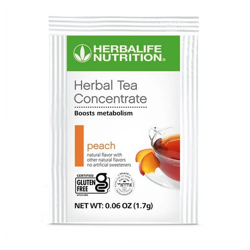 HERBALIFE TEAPACK Peach Flavor 허벌라이프 컨센트레이트 복숭아 맛 티백 1.7g 35개