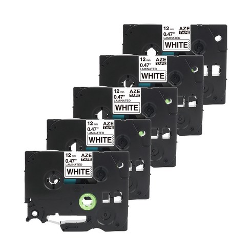 우리퀵 브라더 라벨 테이프 라벨터치 피터치 호환 PT-P300BT P710BT D600 PT-D610BT 프린터 라벨기 스티커 용지, 231 5개세트