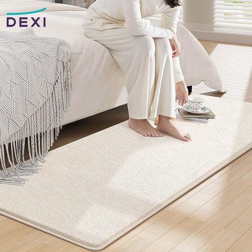 DEXI 거실 카페트 침실러그 먼지없고 미끄럼방지 카페트 물세탁 카페트 거실 매트 침실 매트 고급 사계절 미끄럼방지 러그