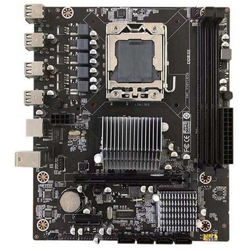 X58 M-ATX 마더 보드 1366-PIN CPU 지원 Xeon 듀얼 코어 쿼드 코어 서버 DDR3 메모리가 RECC 비 ECC DDR3 지원, 보여진 바와 같이, 하나