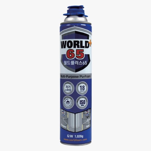 폴리 우레탄폼 스프레이 자기소화성 월드플러스65, 1개