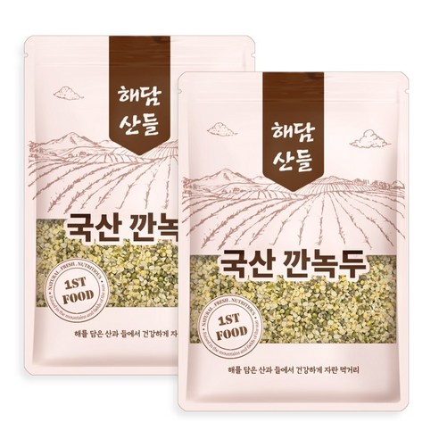 해담산들 국산 깐녹두, 3개, 500g