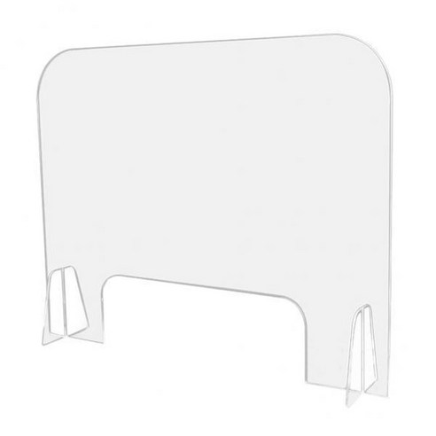 2xSNEEZE GUARD 아크릴 보호 배리어 테이블 책상 체크 아웃 쉴드 40x50cm, 클리어