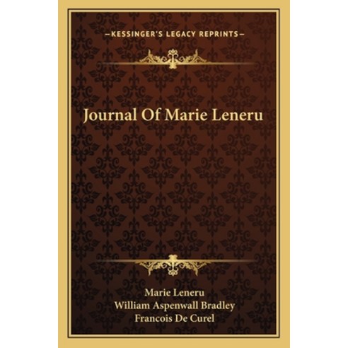 (영문도서) Journal Of Marie Leneru Paperback, Kessinger Publishing, English, 9781163152980