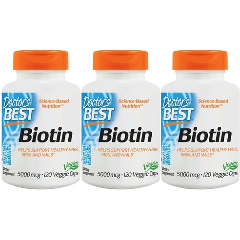 닥터스베스트 비오틴 5000mcg 베지 캡, 3개, 14.4g