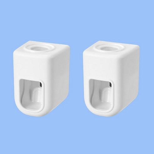 퓨어스 자동 치약 짜개 디스펜서, 2개, 화이트 자동치약디스펜서 퓨어스 자동 치약 짜개 디스펜서, 2개, 화이트 자동치약디스펜서