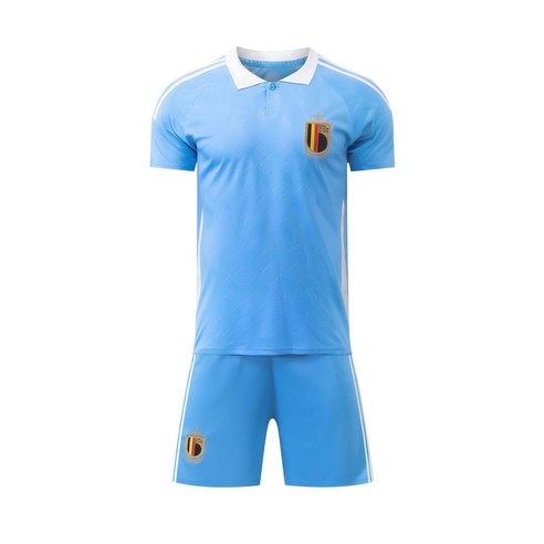 24-25 벨기에 어웨이 블루 국대축구유니폼 반팔축구복 운동복세트 W825