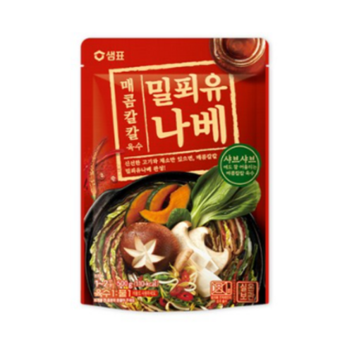 샘표 밀푀유나베 매콤칼칼 육수 500g, 10개