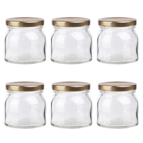 가인글로벌 이유식165 유리병 러그캡 골드, 6개, 135ml