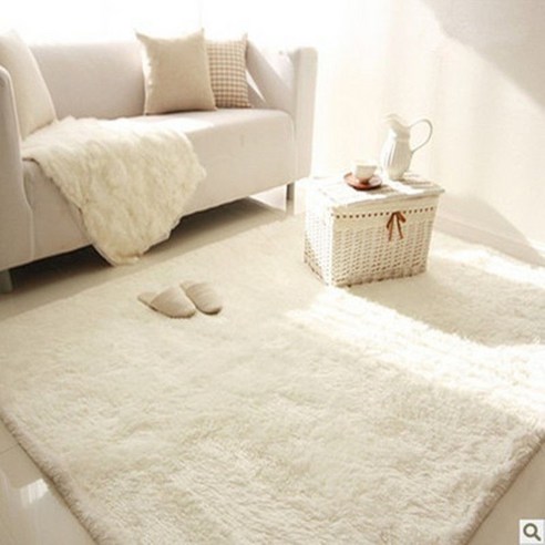 Fuhe 기숙사 카펫 기계세탁 두께 4.5cm 망홍색 긴 털 거실 탁자 방 침실 침대 옆 카펫 가득 깔다 가정용 미백 맞춤형 두께