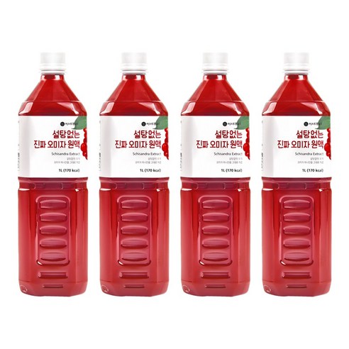 이제부터 설탕없는 진짜 오미자 원액, 1L, 4개입, 1개