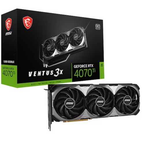 MSI 지포스 RTX 4070 Ti 벤투스 3X E1 OC D6X 12GB