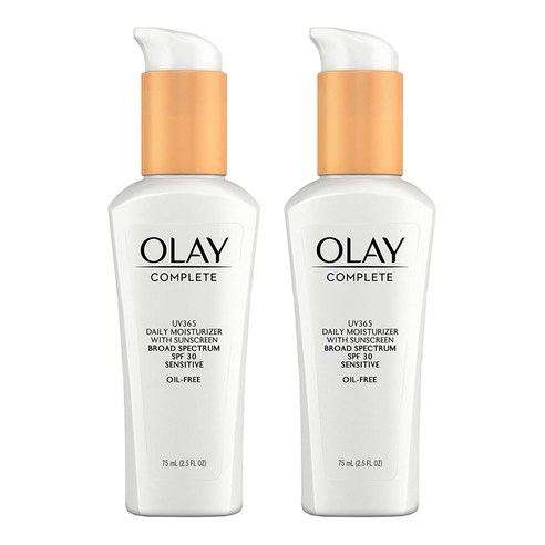 올레이 컴플리트 데일리 모이스처라이저 센서티브, 75ml, 2개