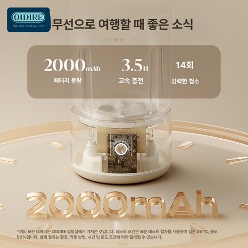 여행과 일상, 어디든 깨끗함을 선물하는 OIDIRE 미니 무선 휴대용 세탁기