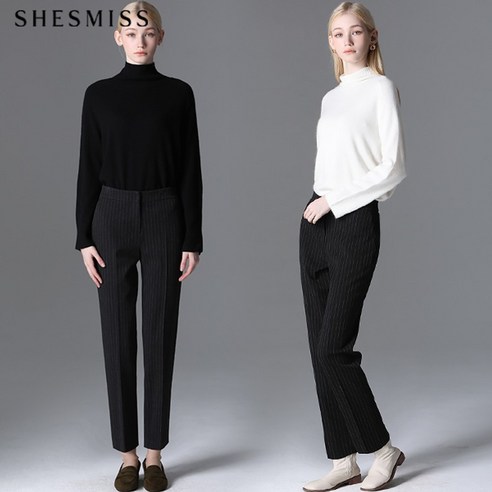 쉬즈미스 [쉬즈미스(SHESMISS)] 스트라이프 슬림 슬랙스