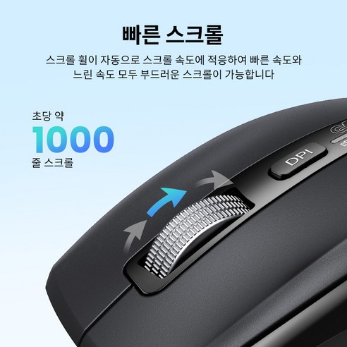 생산성과 편안함을 극대화하는 UGREEN 유그린 5000DPI 초고속 스크롤 듀얼 모드 마우스