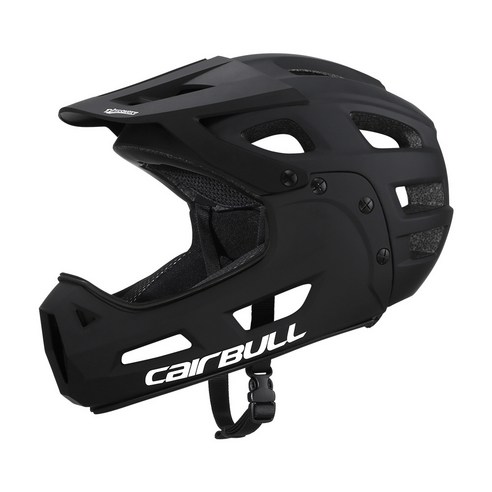 CAIRBULL MTB헬멧 풀페이스헬멧 탈부착식, M/L(54-61CM), 블랙