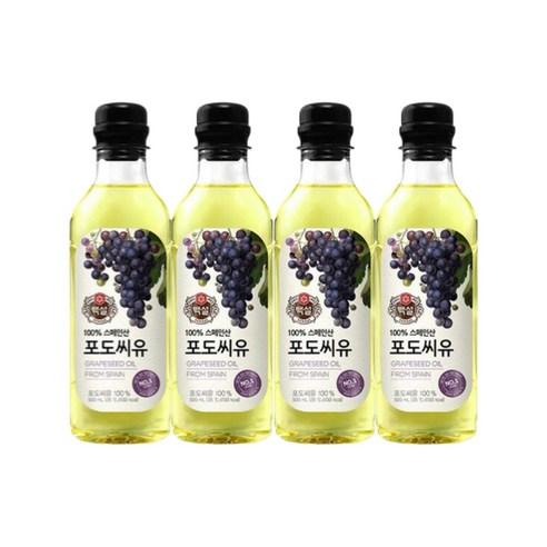 백설 포도씨유, 500ml, 8개