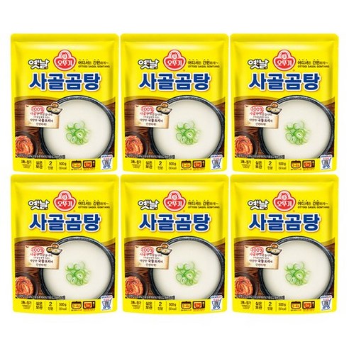 오뚜기 옛날 사골곰탕 500g, 6개