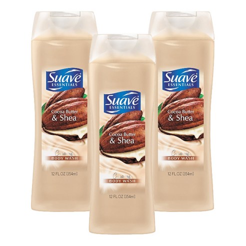 수아브 에센셜 크리미 바디 워시 코코아 버터 & 시어, 354ml, 3개