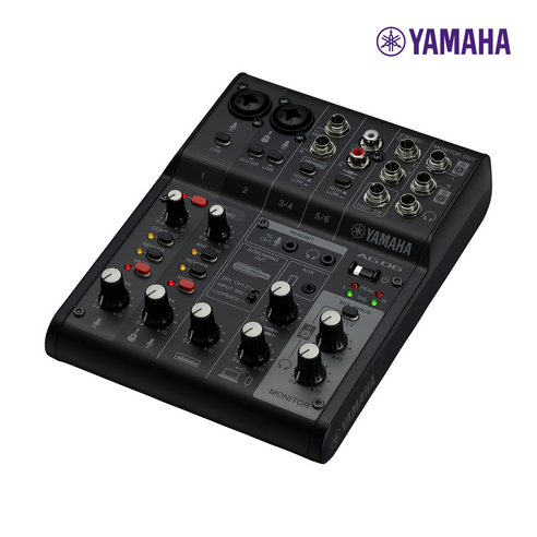 야마하 라이브 스트리밍 믹서형 오디오인터페이스 블랙, AG06 MK2(BLACK)